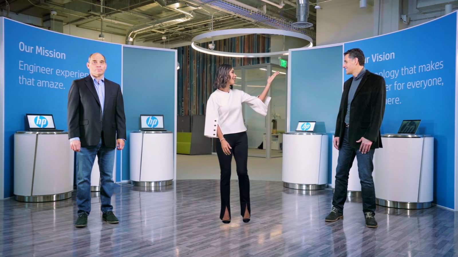 Interactoin between Vicky and Executives